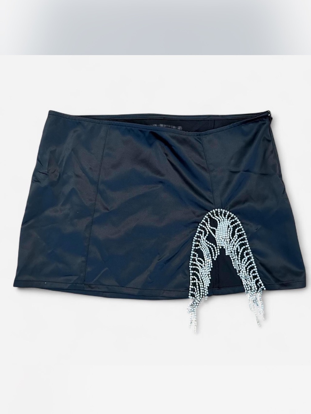 Urban Outfitters NYE Tassel Black Mini Skirt Small